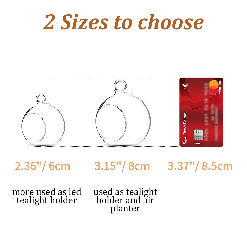 Glass Hanging Orbs Fillable Cl - Plant Parenting ulasan dan harga