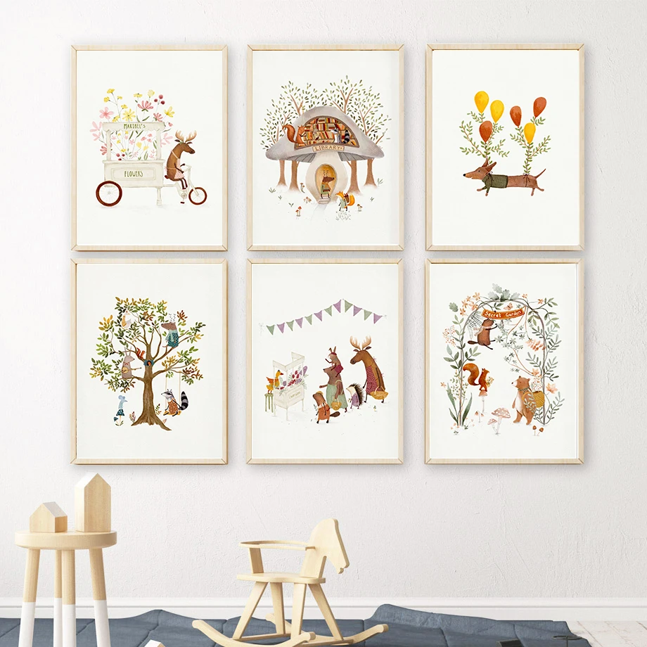 Cute Woodland Animals Illustra - Plant Parenting ulasan dan harga