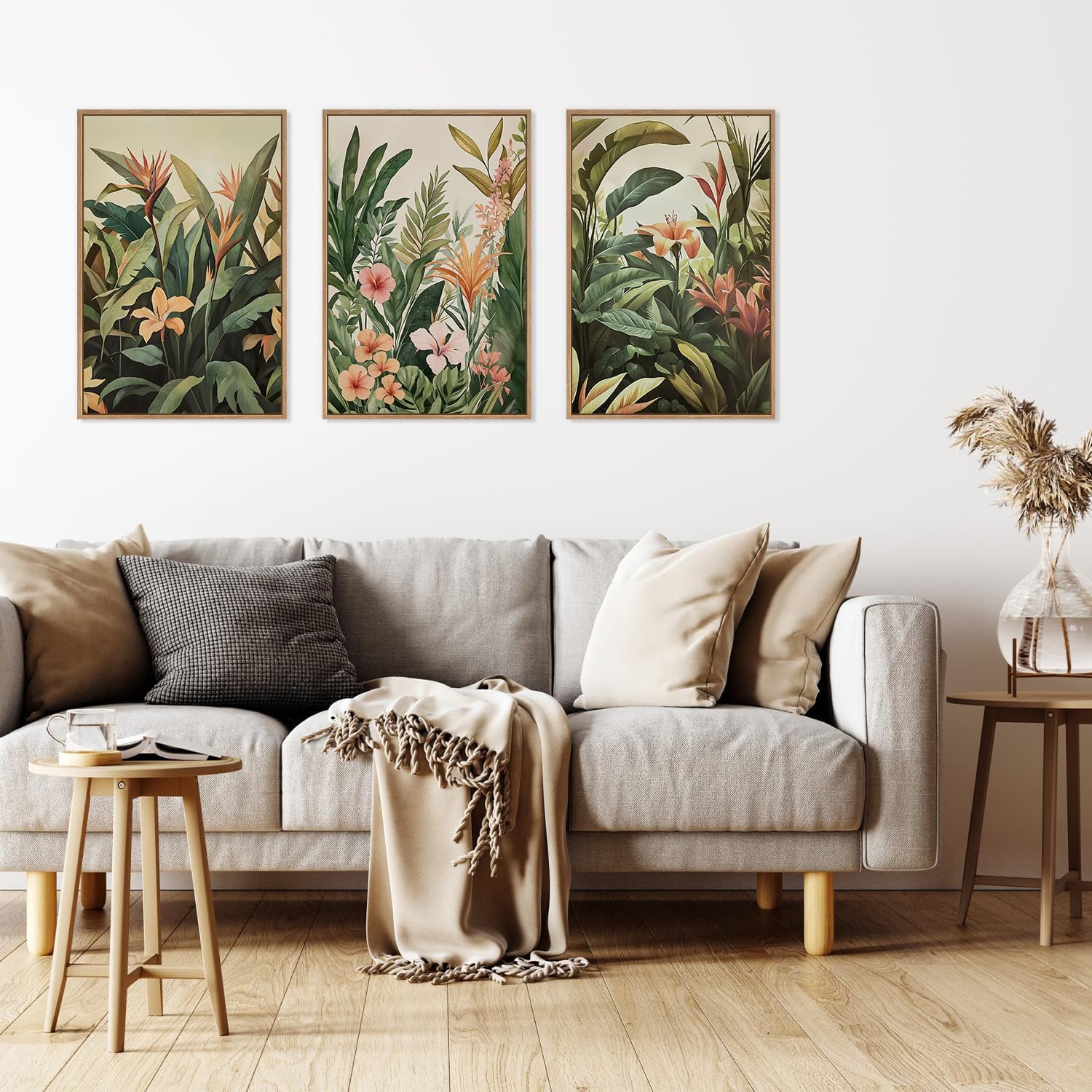 3pcs/set frameless Canvas Pain - Plant Parenting ulasan dan harga